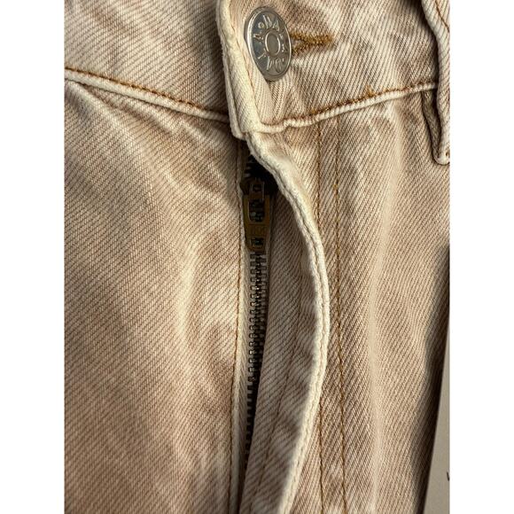 DALA Jeans Women 's 30 Tan Beige Starch Jean Carpenter Hammer Loop - Picture 5 of 9